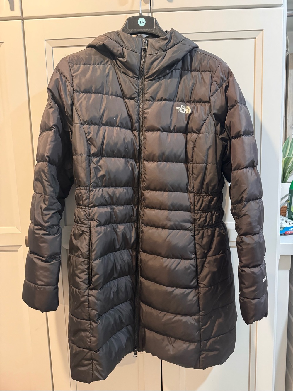 The North Face Women's Long Hooded Packable Puffer Jacket - Black